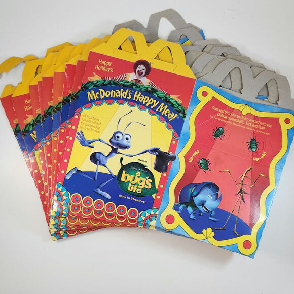 Vintage 1998 McDonald’s Happy Meal Box – Disney Pixar A Bug’s Life Circus Theme - Picture 10 of 10